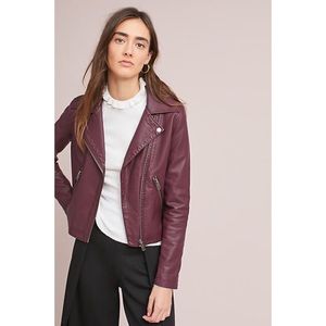 {Anthropologie} Shrunken Vegan Leather Jacket